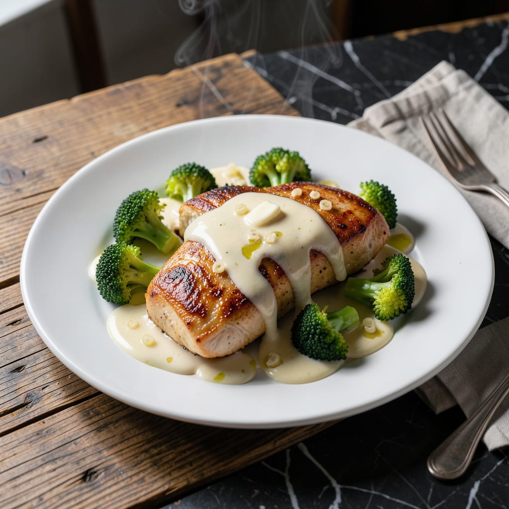 Chicken Broccoli White Wine Sauce Recipe: Elegant Weeknight Dinner in 30 Minutes illustration with key details