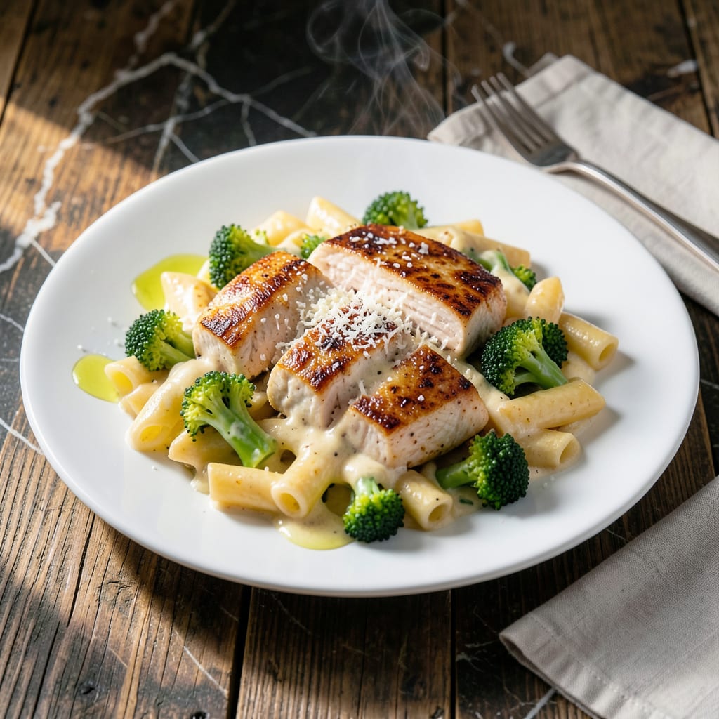 Complete Chicken Broccoli Ziti Alfredo Sauce Recipe: One Pot Pasta with Rich Cheese Sauce overview image