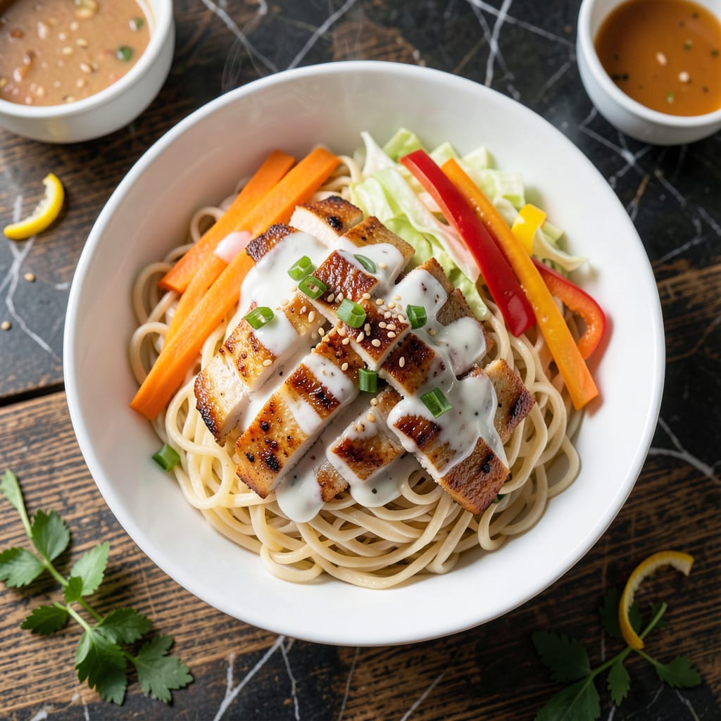 Chicken Chow Mein White Sauce Recipe: Wok Tossed Noodles With Velvety Finish detailed visual guide