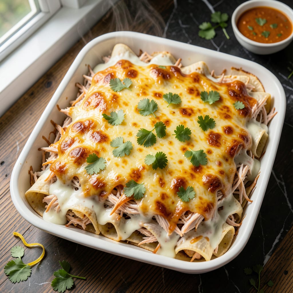 Comprehensive Chicken Enchilada White Sauce Casserole Recipe: Baked Creamy Tex Mex Layers visual reference