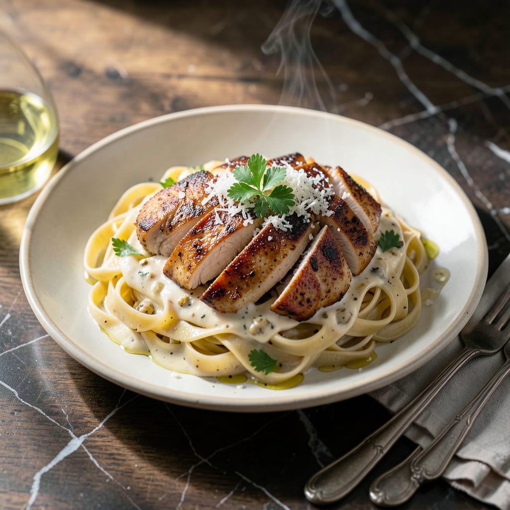 Complete Chicken Fettuccine Sauce Recipe: Velvety Parmesan and Herb Infusion overview image