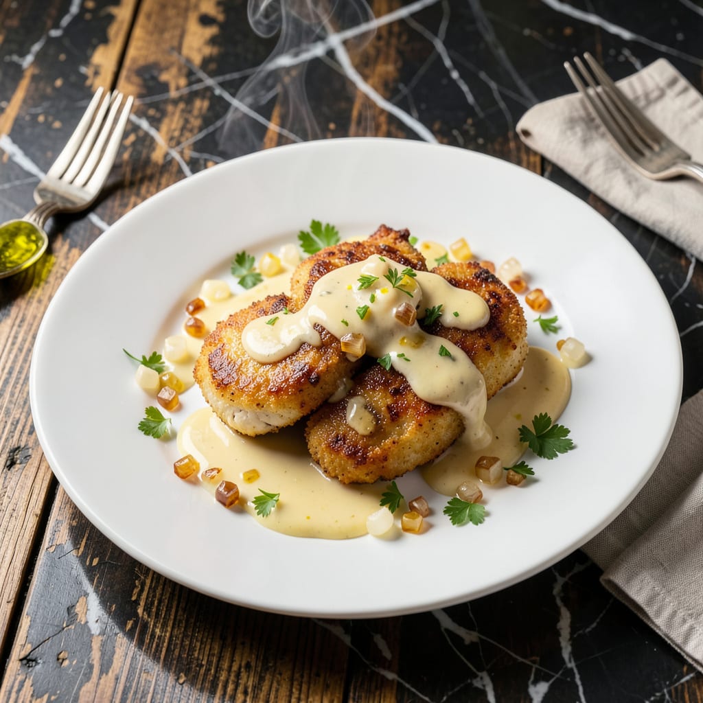 Comprehensive Chicken Francese Sauce Recipe: Lemon Butter Elegance for Tender Cutlets visual reference