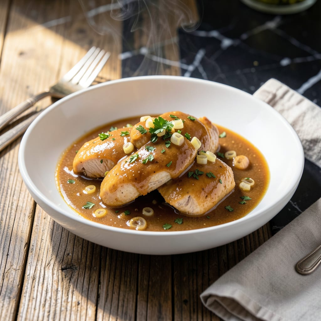Chicken Fricassee Sauce Recipe: Rich and Velvety White Wine Base example with annotations