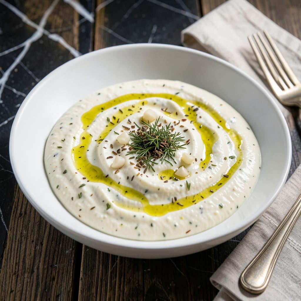 Visual representation of Chicken Gyro Sauce Recipe: Tangy Garlic Yogurt Drizzle