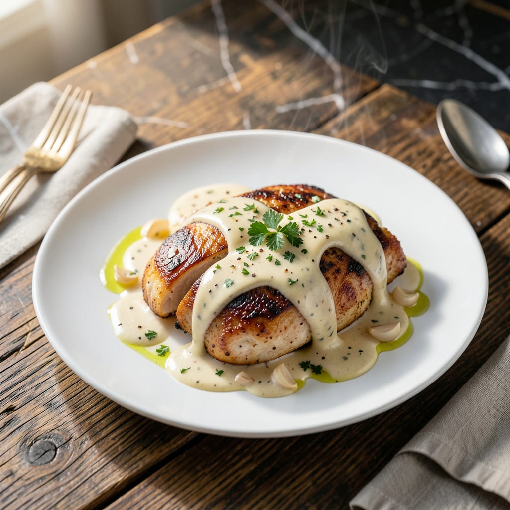 Visual representation of Chicken in Boursin Sauce Recipe: Creamy Herb Infused Indulgence