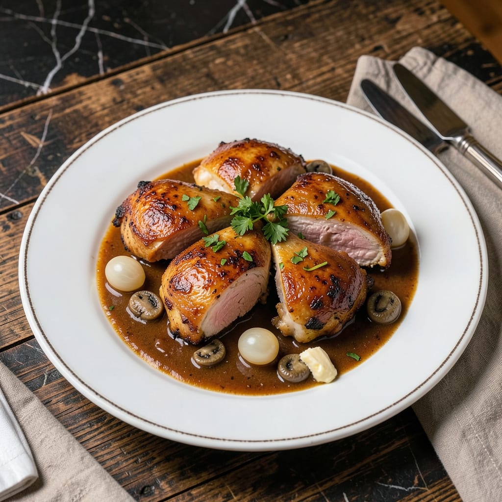 Complete Chicken in Brown Sauce Recipe: Rich, Savory Gravy Over Tender Chicken overview image