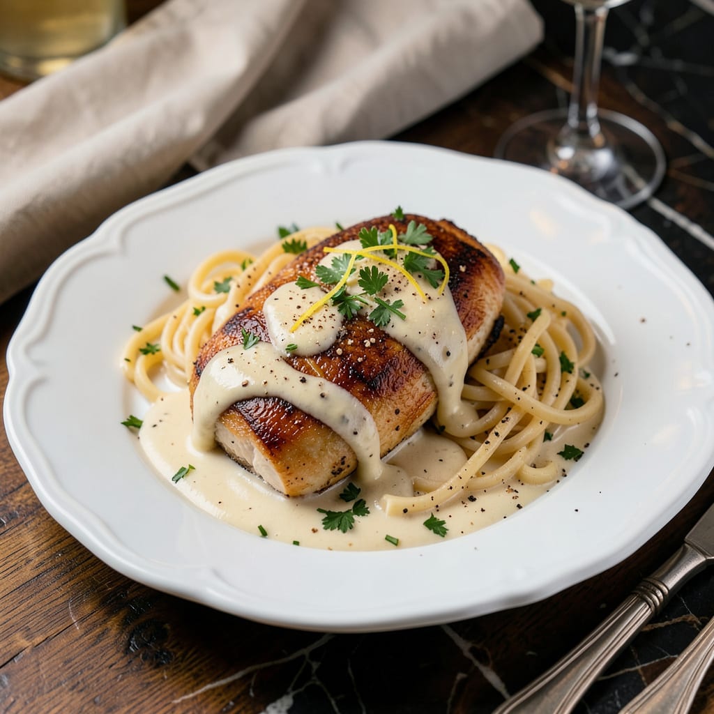 Chicken in Cream Sauce Recipe: Velvety Garlic Infused Comfort in 30 Minutes example with annotations