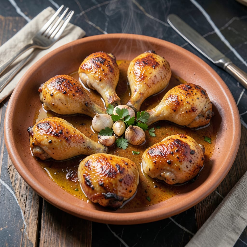 Visual representation of Chicken in Garlic Sauce Spanish Recipe: Smoky Paprika Infused Comfort