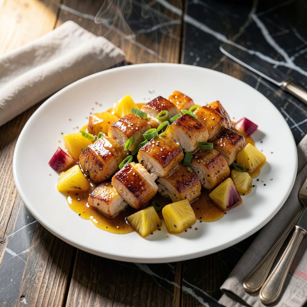 Visual representation of Chicken in Pineapple Sauce Recipe: Tropical Sweetness Meets Savory Chicken