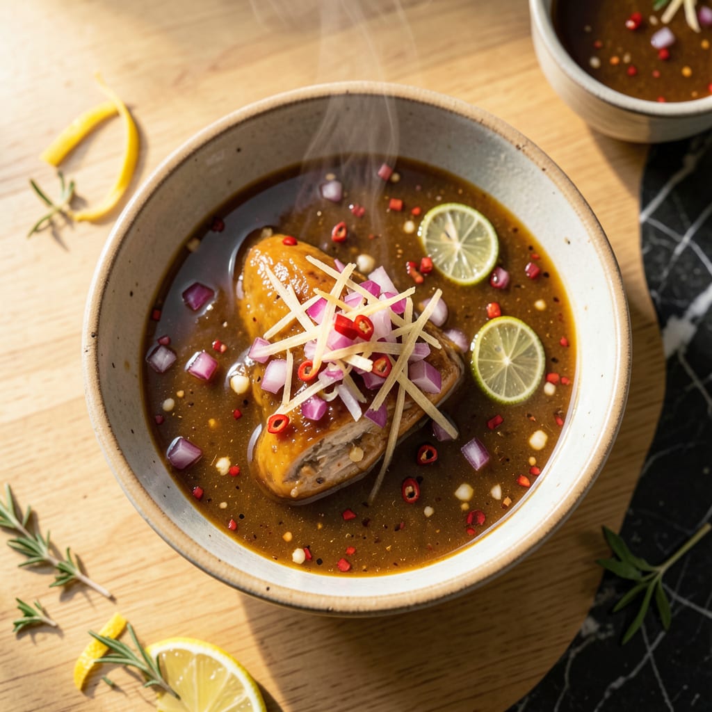 Visual representation of Chicken Inasal Dipping Sauce Recipe: Tangy Vinegar and Calamansi Infusion