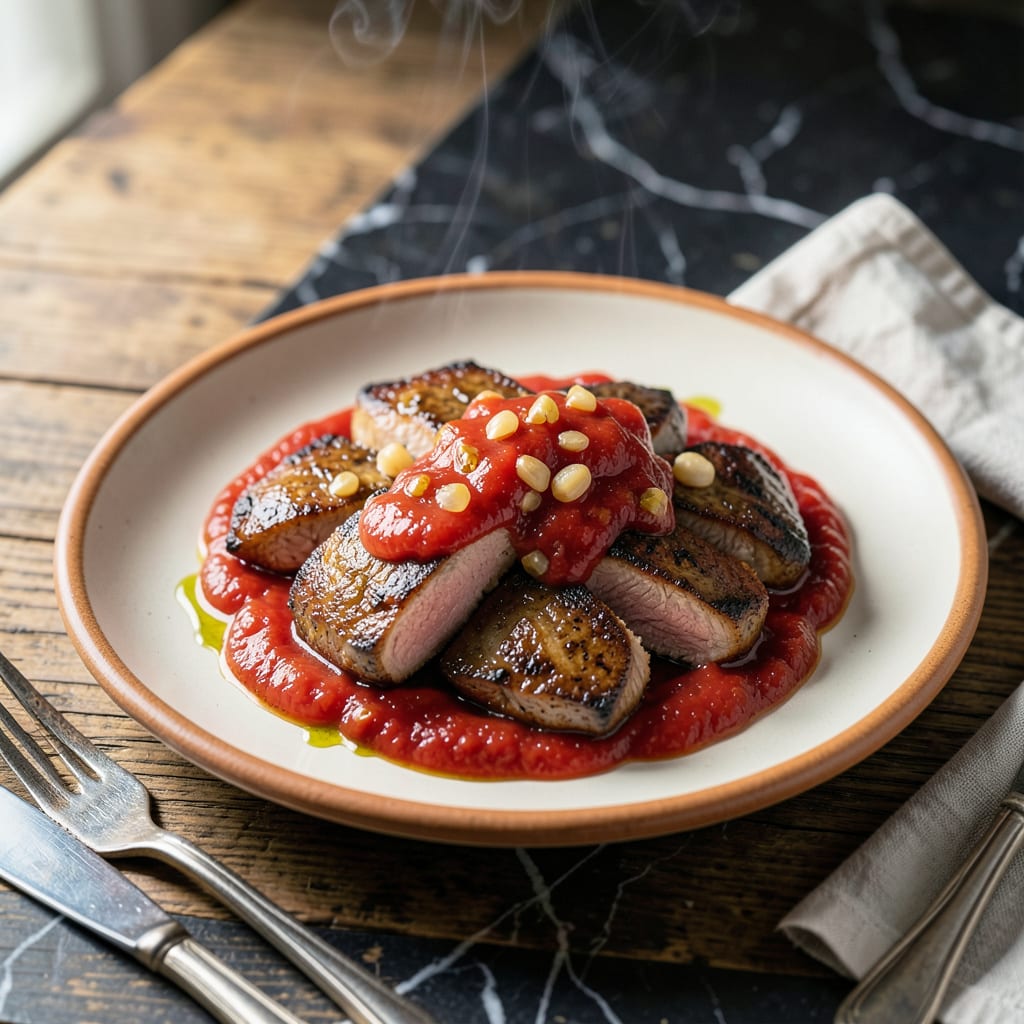 Complete Chicken Liver With Tomato Sauce Recipe: Rustic Italian Style Simmer overview image