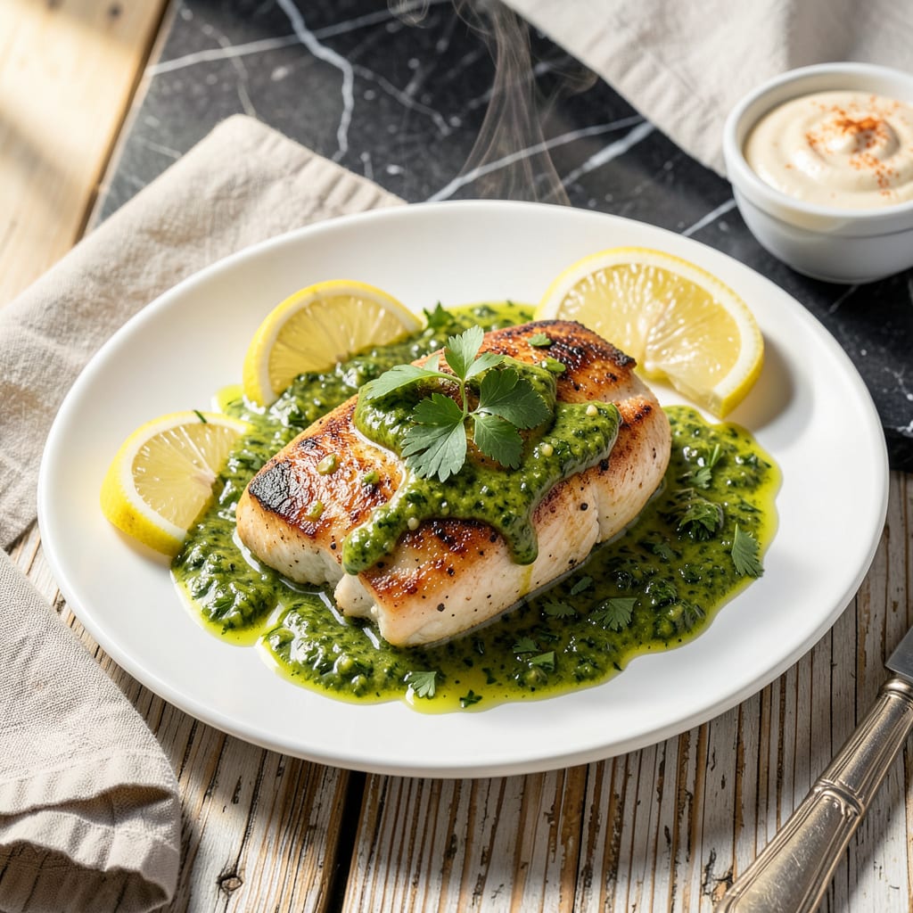 Chicken Lovers Bayside Green Sauce Recipe: Herb Forward Zing for Any Dish illustration with key details