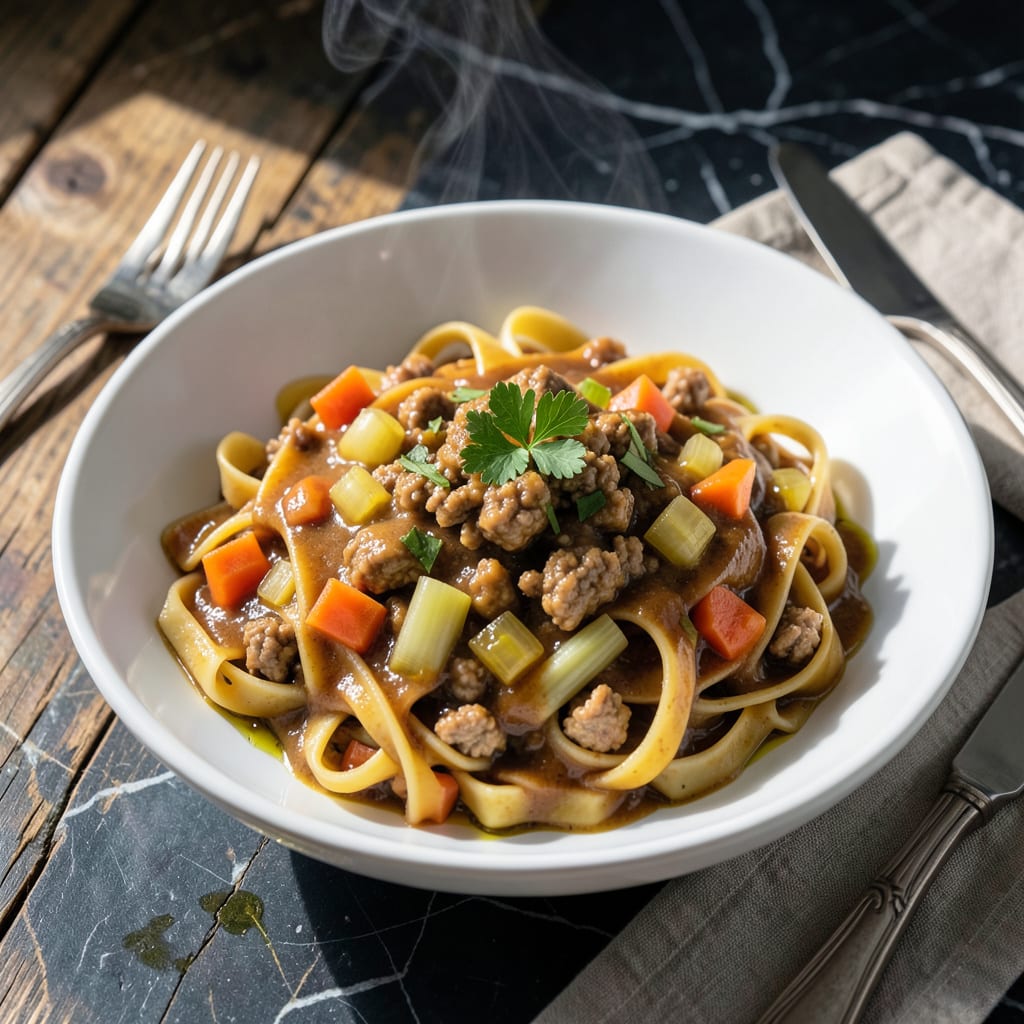 Chicken Meat Sauce Recipe: Rich and Hearty Bolognese Style illustration with key details
