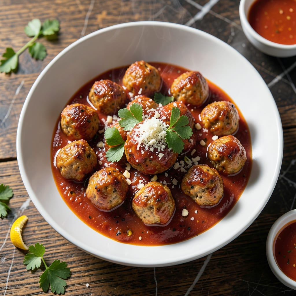 Chicken Meatball Sauce Recipe: Rich Tomato Base for Tender Bites illustration with key details