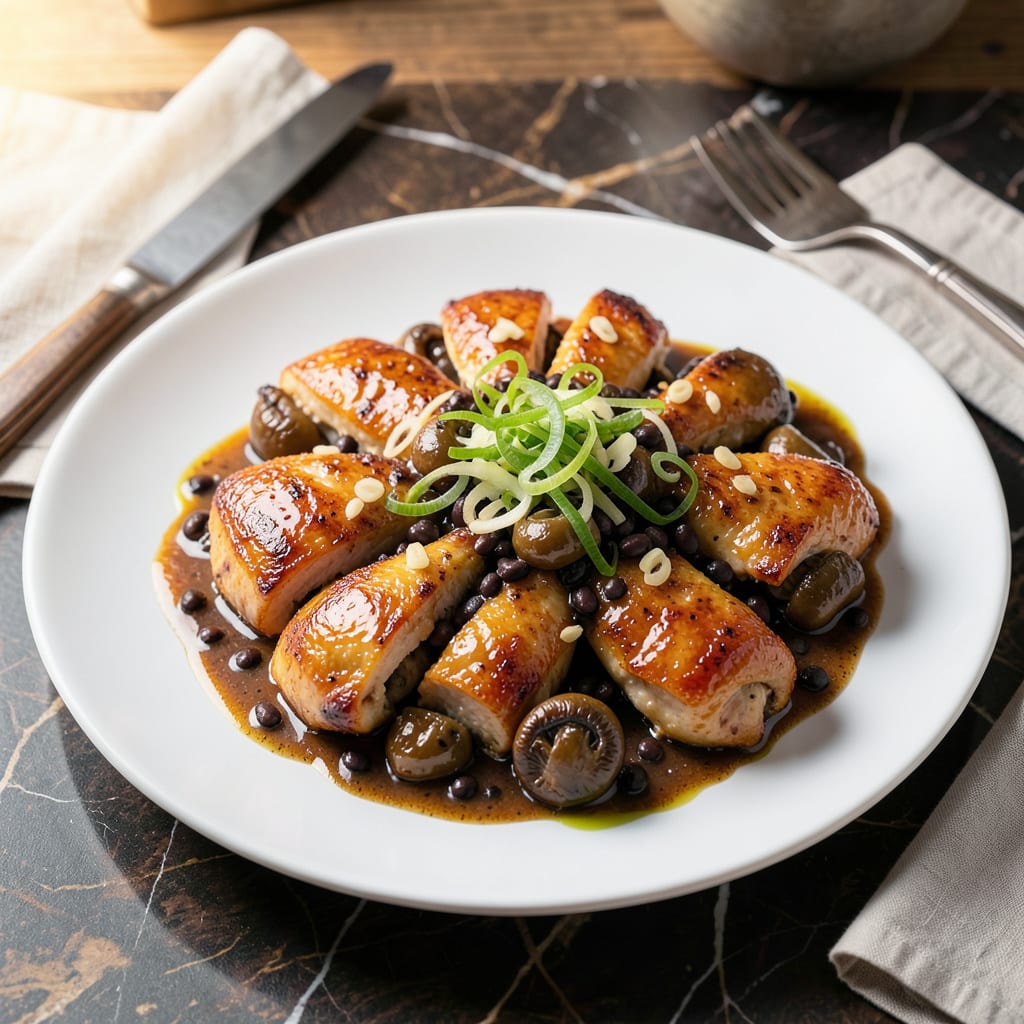 Chicken Mushroom Black Bean Sauce Recipe: Savory Umami in a Silky Glaze detailed visual guide