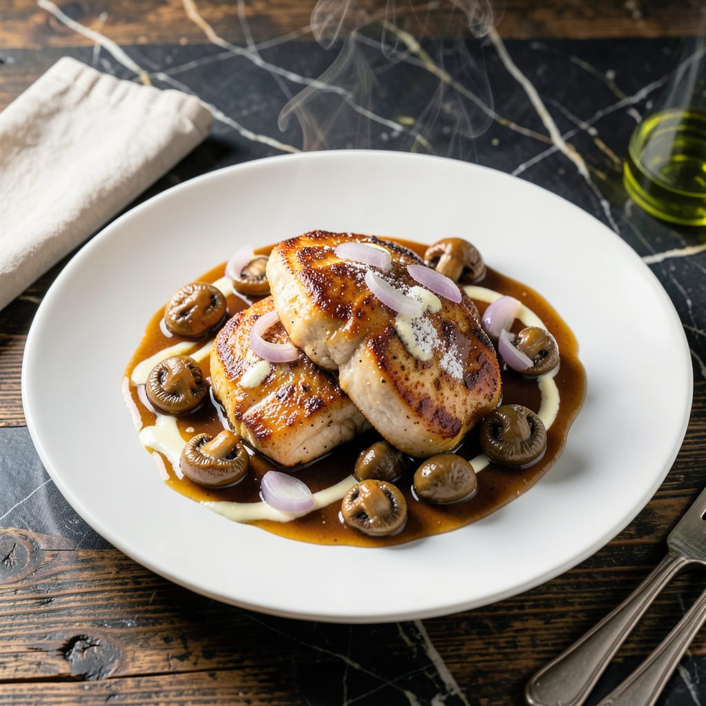 Visual representation of Chicken Mushroom Marsala Sauce Recipe: Wine Infused Creamy Elegance