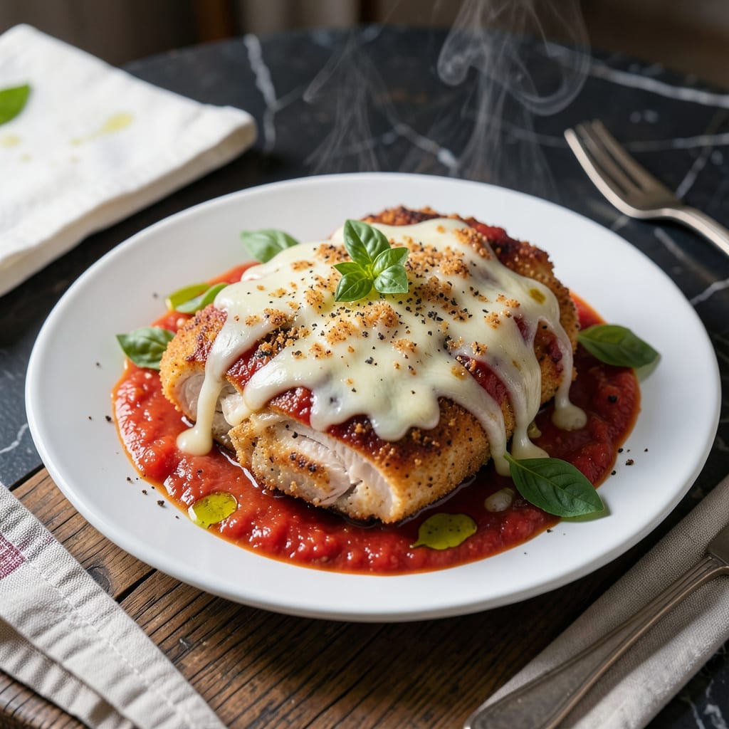 Visual representation of Chicken Parm Tomato Sauce Recipe: Homemade Richness for Layered Comfort