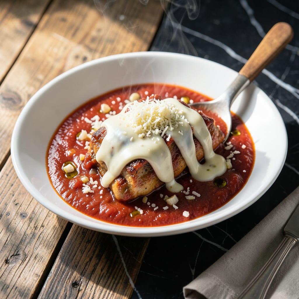 Chicken Parmesan Sauce Recipe: Rich Tomato Cream Fusion for Pasta example with annotations