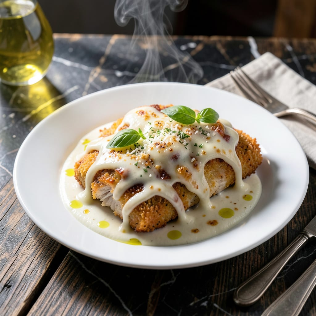 Comprehensive Chicken Parmesan With White Sauce Recipe: Baked to Bubbly Perfection visual reference