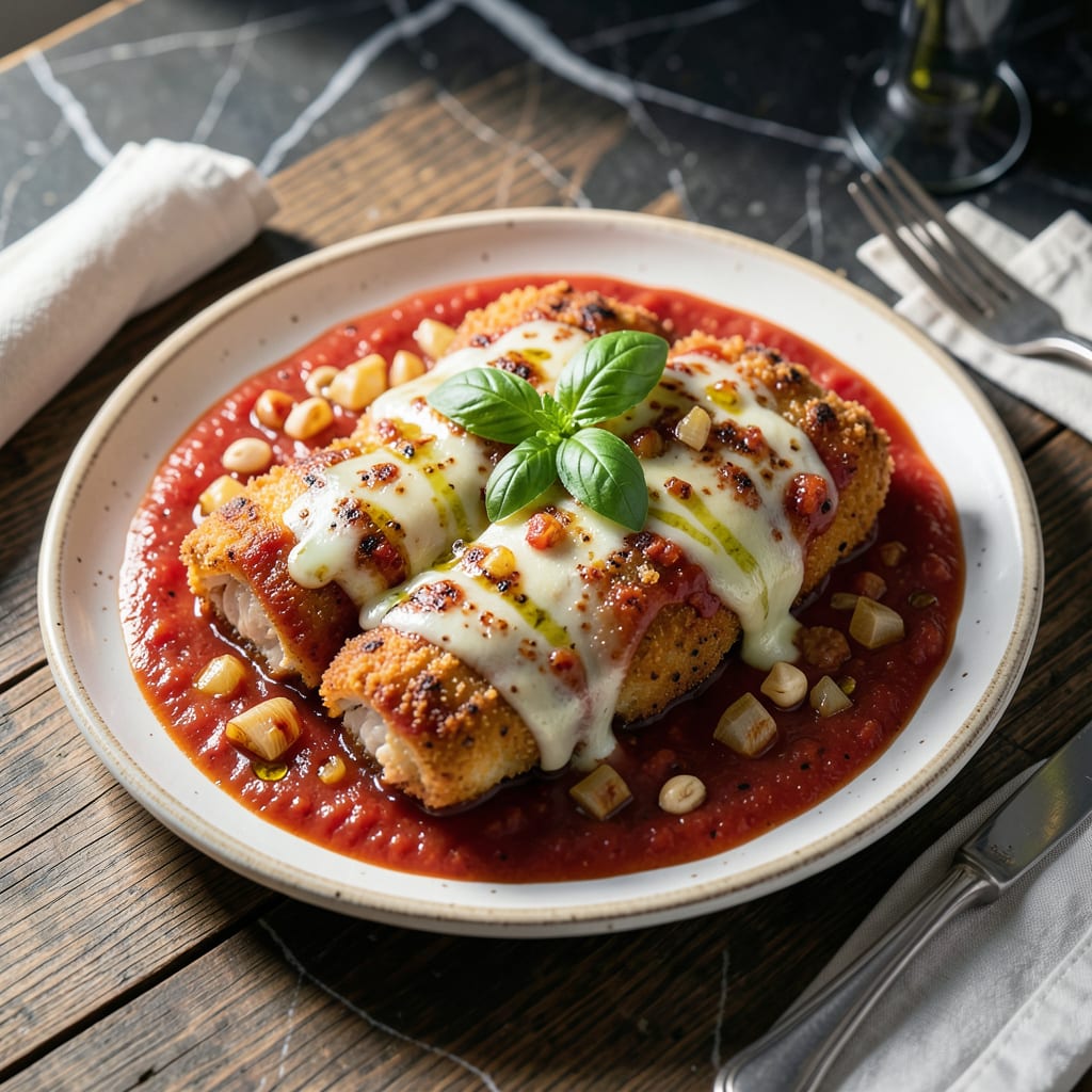 Chicken Parmigiana Tomato Sauce Recipe: Rich and Herb Infused Base for Layered Perfection example with annotations