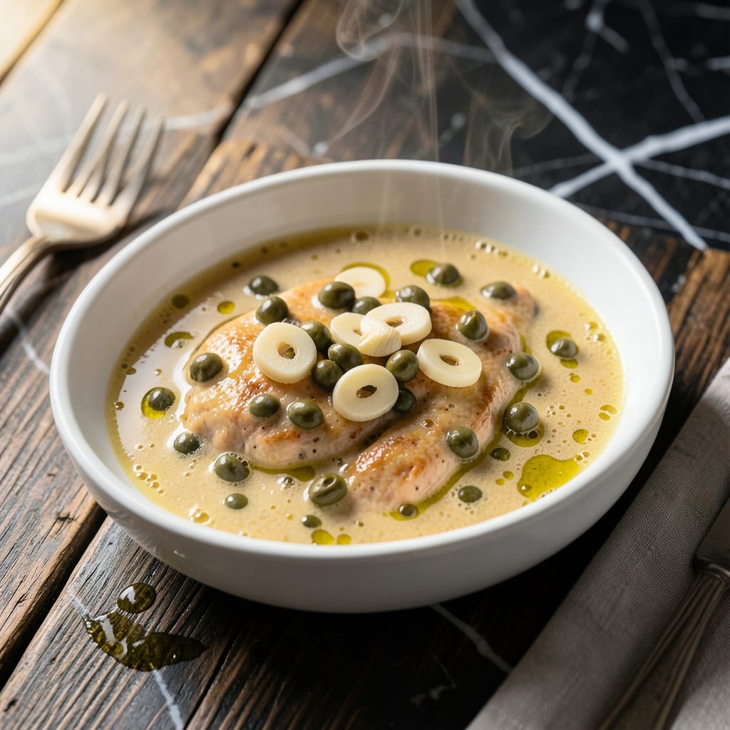 Complete Chicken Piccata Sauce Only Recipe: Zesty Lemon Caper Emulsion overview image