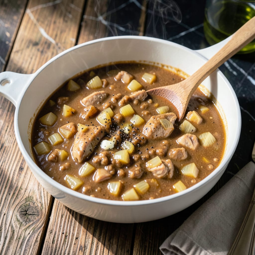 Chicken Pie Sauce Recipe: Rich Gravy for Savory Fillings example with annotations