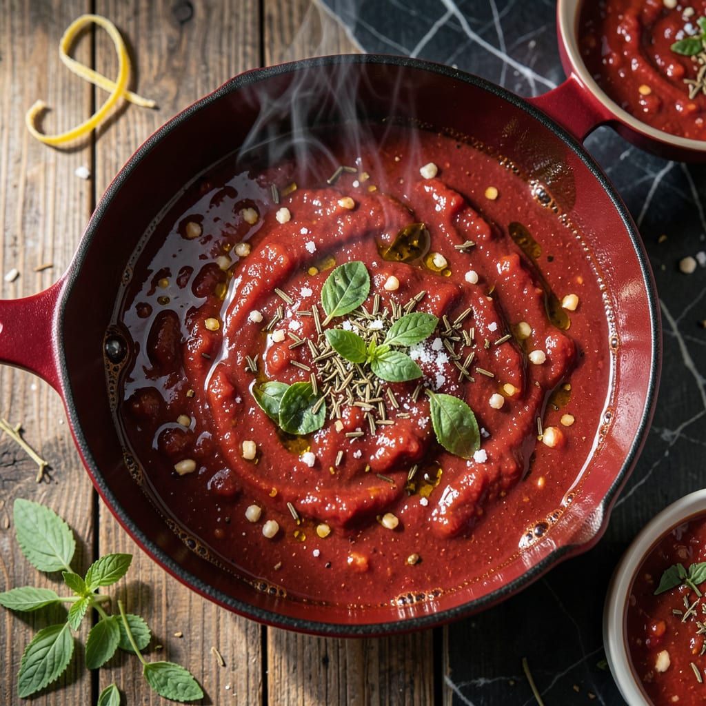Chicken Pizza Sauce Recipe: Bold Tomato Base for Perfectly Seasoned Toppings example with annotations