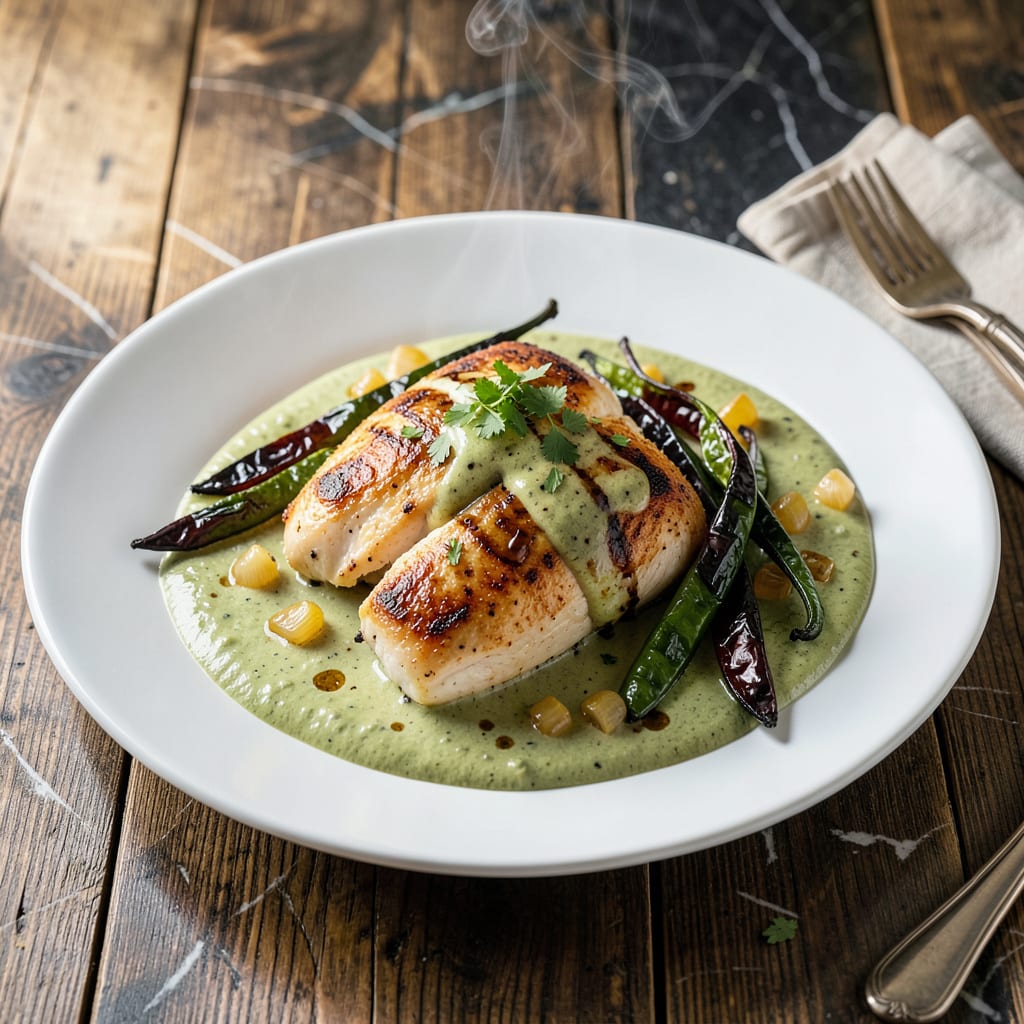 Chicken Poblano Cream Sauce Recipe: Smoky Spice Meets Velvety Richness example with annotations