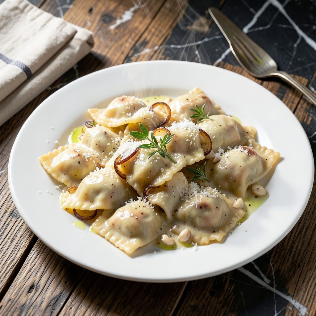 Chicken Ravioli Sauce Recipe: Velvety Parmesan Infused Richness example with annotations