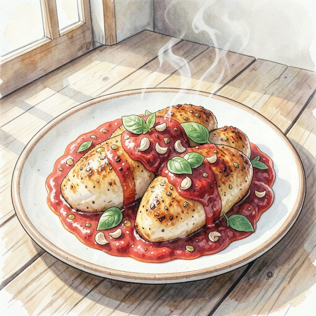 Complete Chicken Recipe with Tomato Sauce: Hearty Comfort Food in 30 Minutes overview image