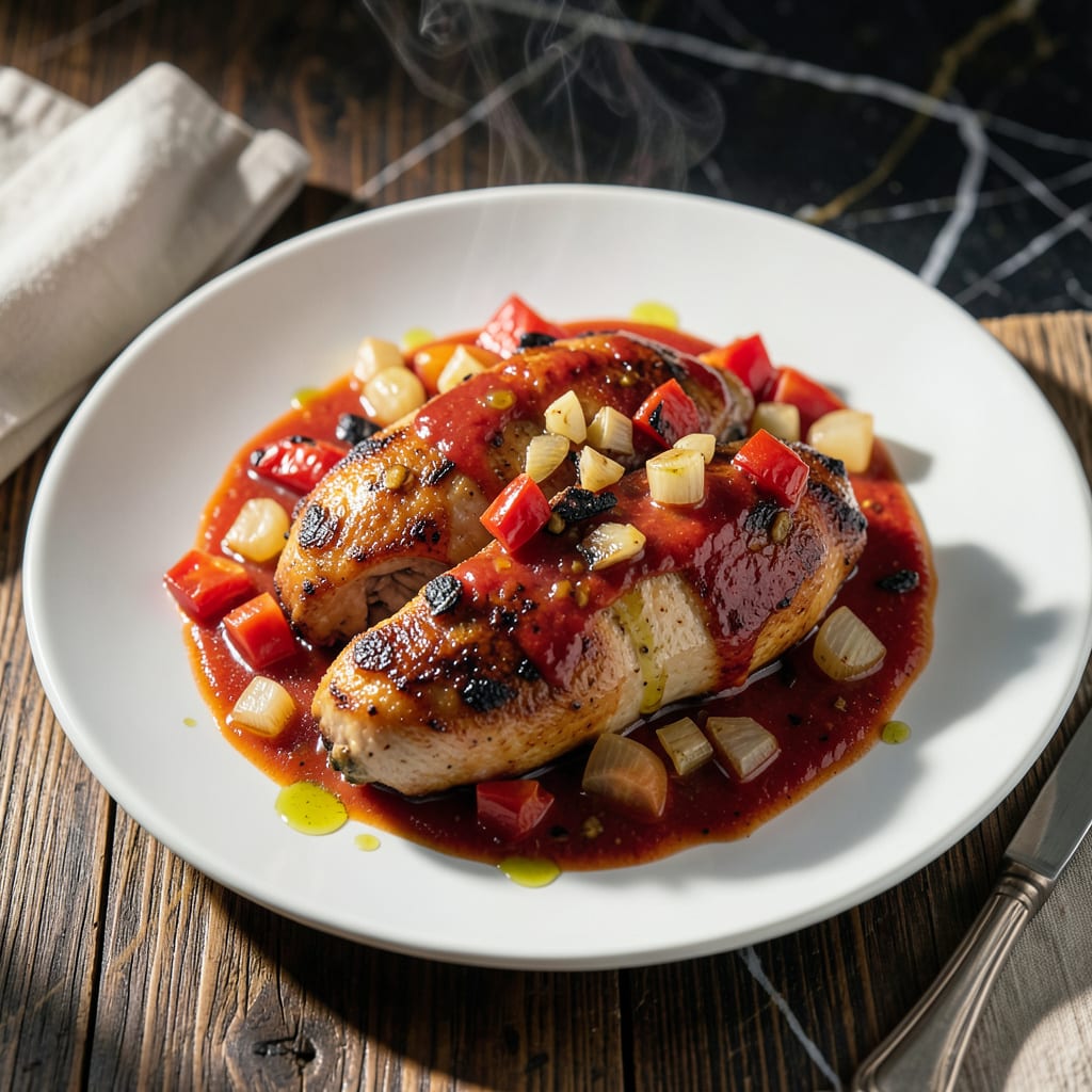 Comprehensive Chicken Red Pepper Sauce Recipe: Smoky and Velvety African Inspired Stew visual reference