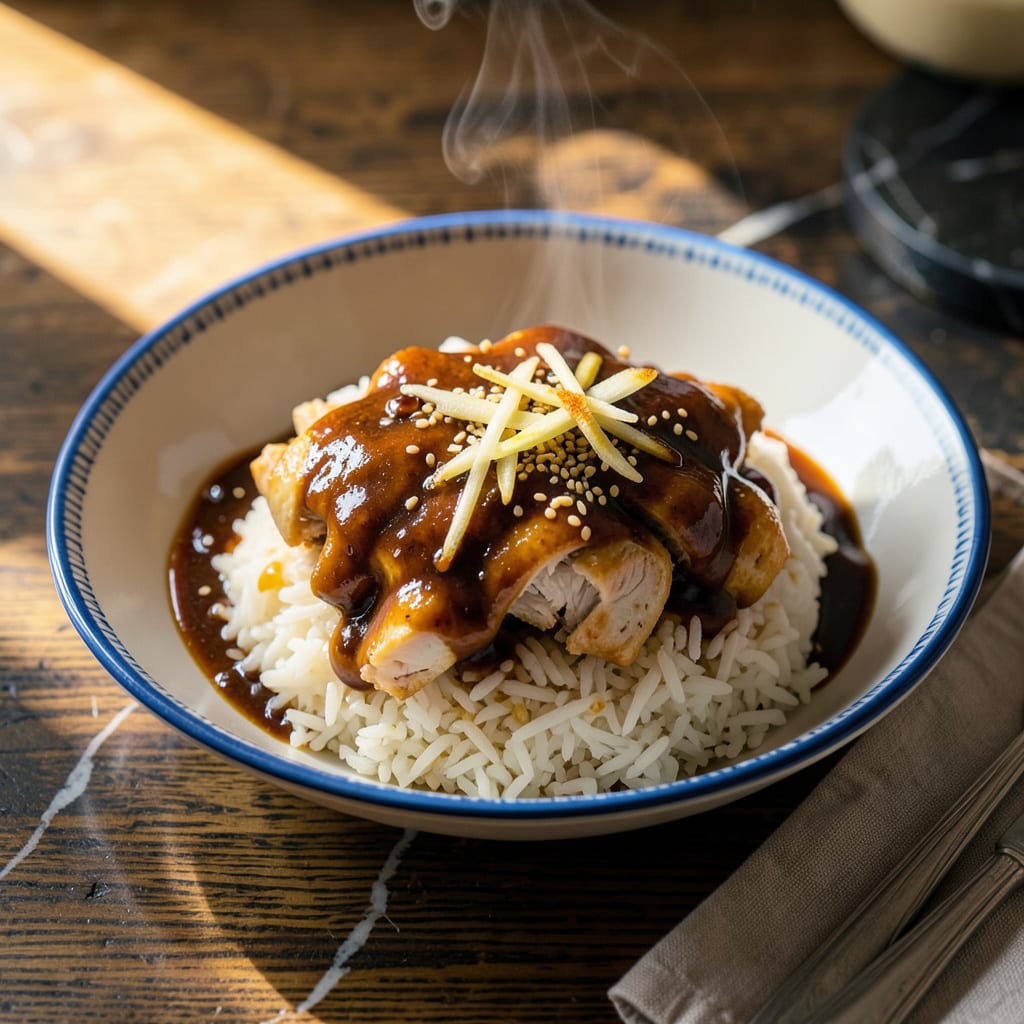 Comprehensive chicken rice sauce recipe visual reference