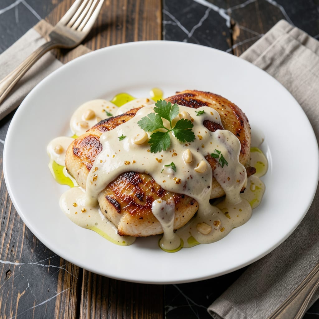 Chicken Scampi Sauce Recipe Without Wine: Garlicky Butter Emulsion for Pasta detailed visual guide