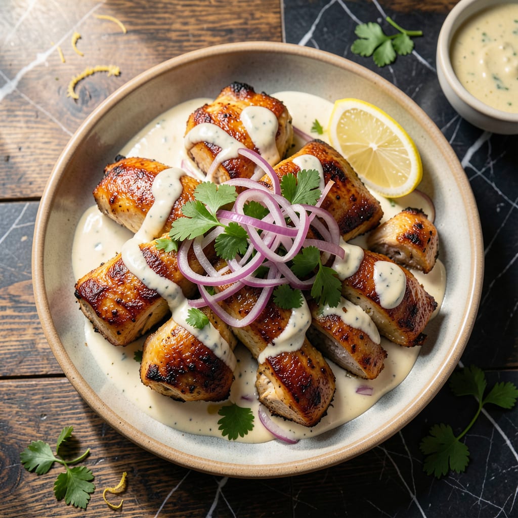 Chicken Shawarma Garlic Sauce Recipe: Spiced Middle Eastern Street Food at Home detailed visual guide