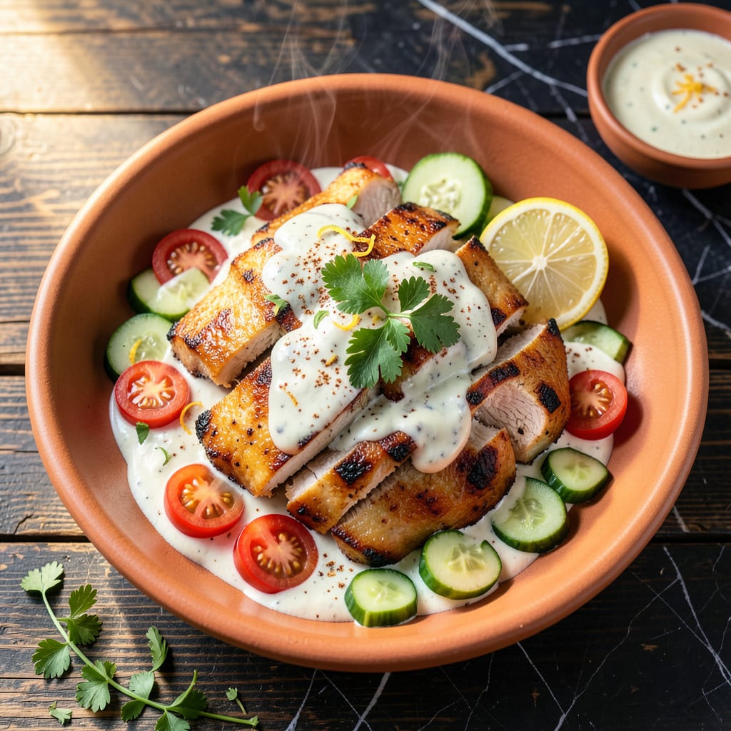 Chicken Shawarma With Creamy Garlic Sauce Recipe: Middle Eastern Spice With Cool Creaminess detailed visual guide