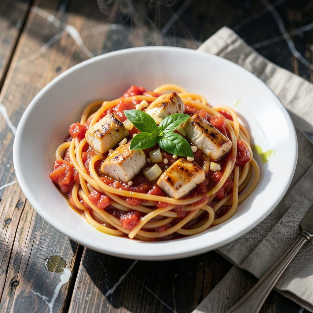 Comprehensive Chicken Spaghetti Sauce Recipe: Rich Tomato Base With Tender Chicken visual reference