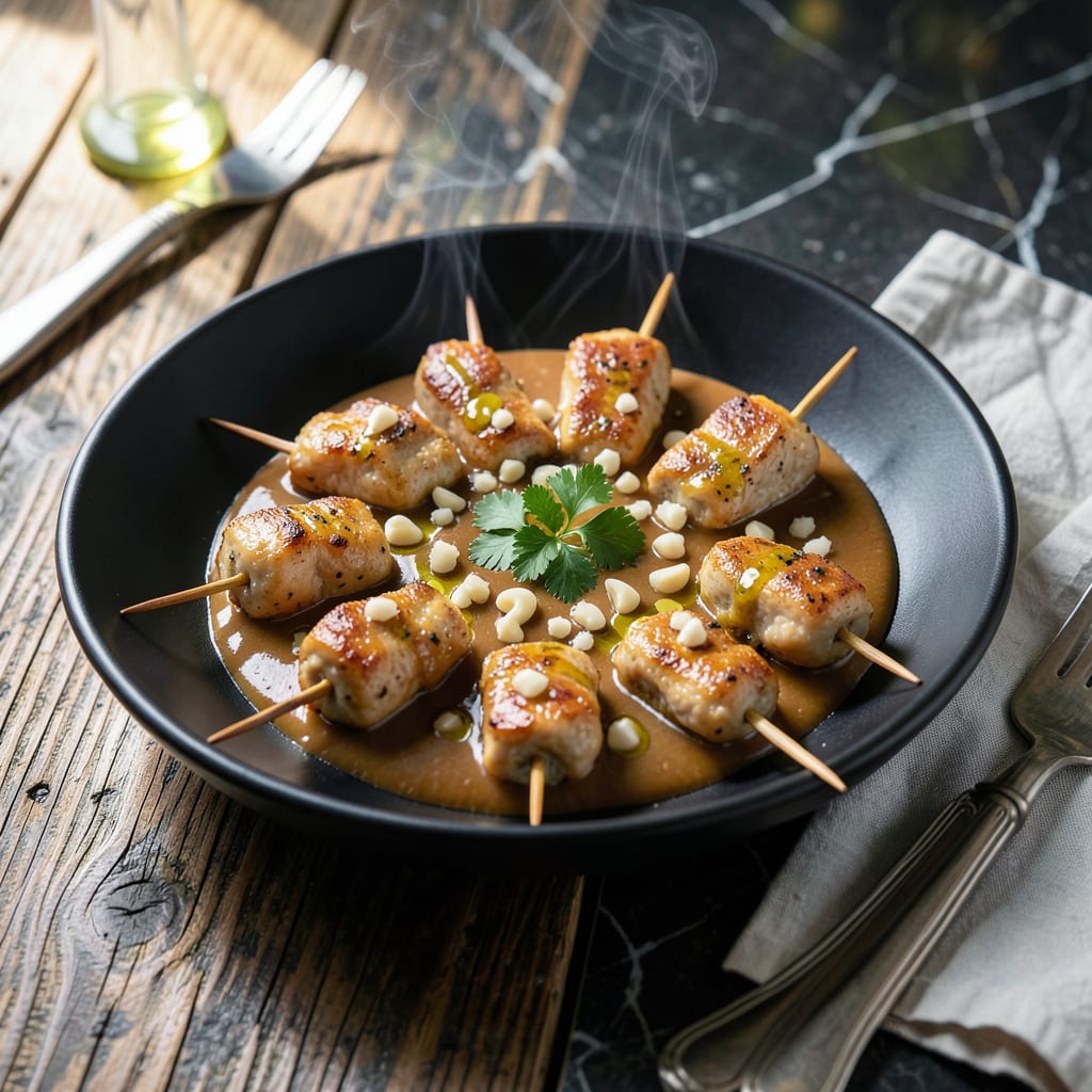 Chicken Spiedini Sauce Recipe: Garlicky Lemon Butter Emulsion example with annotations