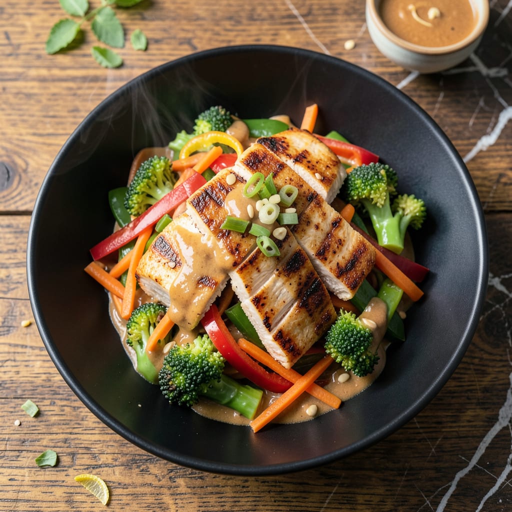 Chicken Stir Fry Peanut Sauce Recipe: Savory Nutty Coating for Quick Weeknights example with annotations