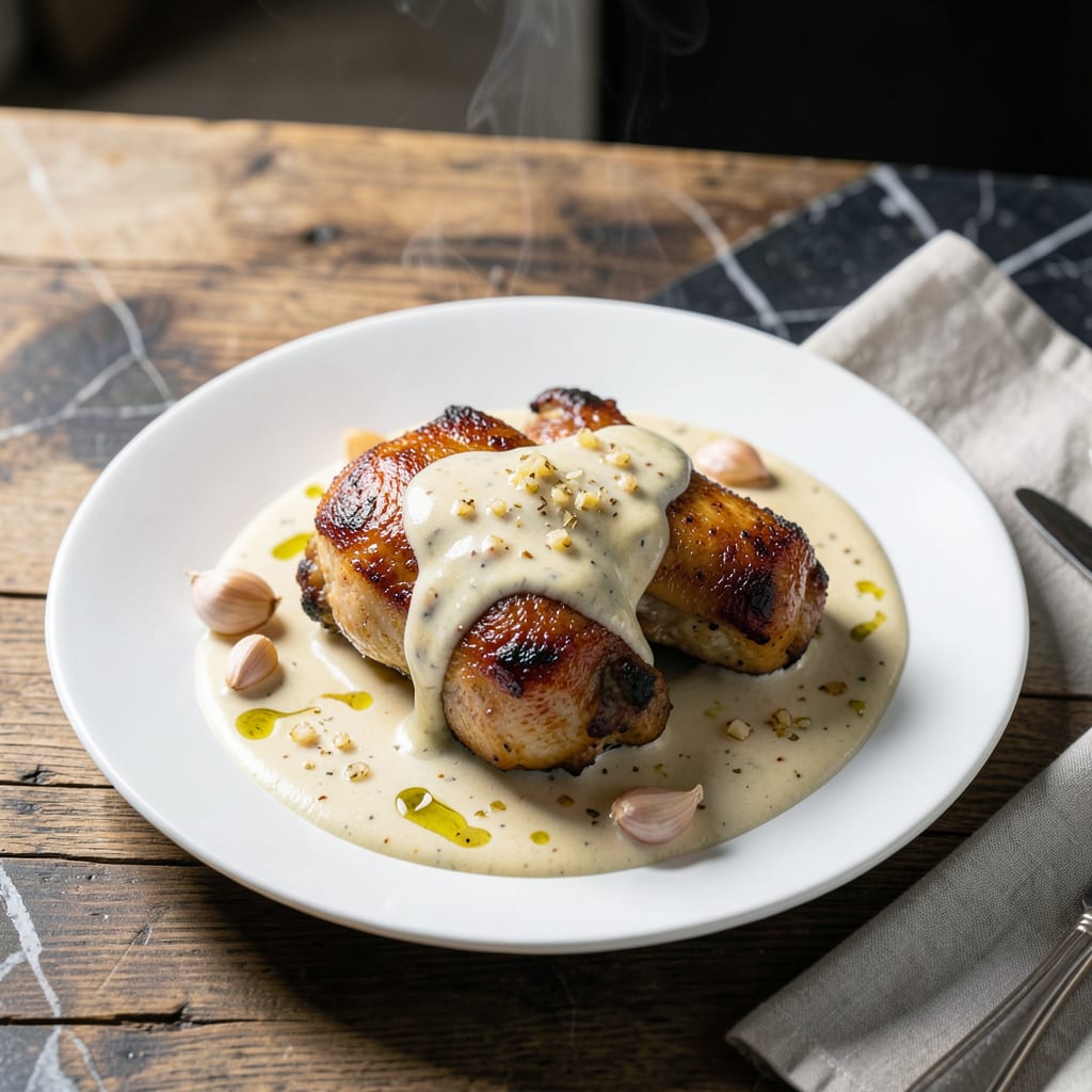 Complete Chicken Thighs in Cream Sauce Recipe: Velvety Richness With Crisp Skin overview image