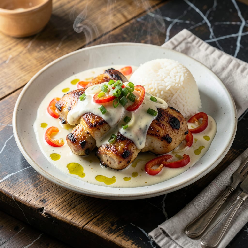 Chicken White Sauce Recipe Filipino: Creamy Coconut Milk Infusion example with annotations