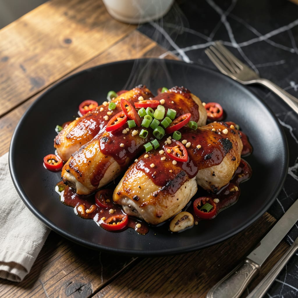 Chicken With Spicy Garlic Sauce Recipe: Bold Heat and Umami in Every Bite illustration with key details