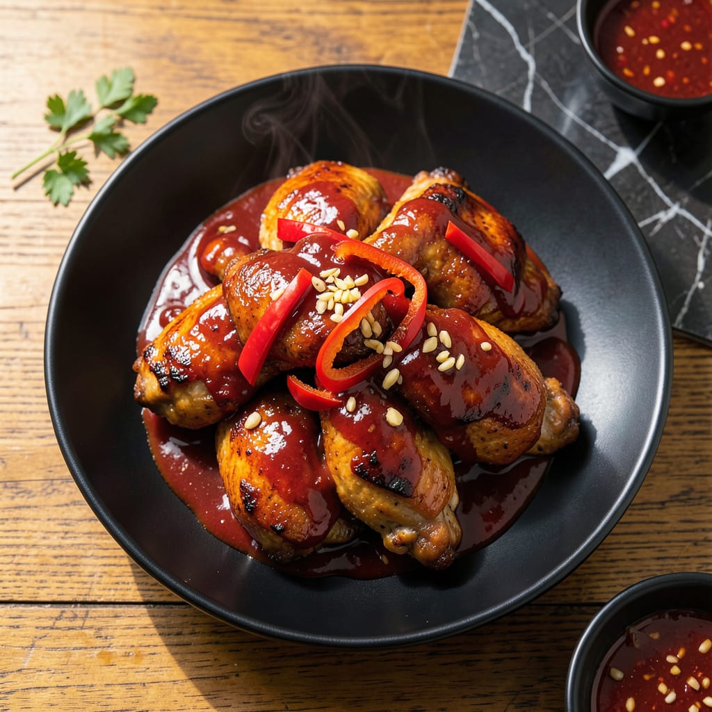 Visual representation of Chili Sauce Chicken Recipe: Sweet and Spicy Weeknight Delight