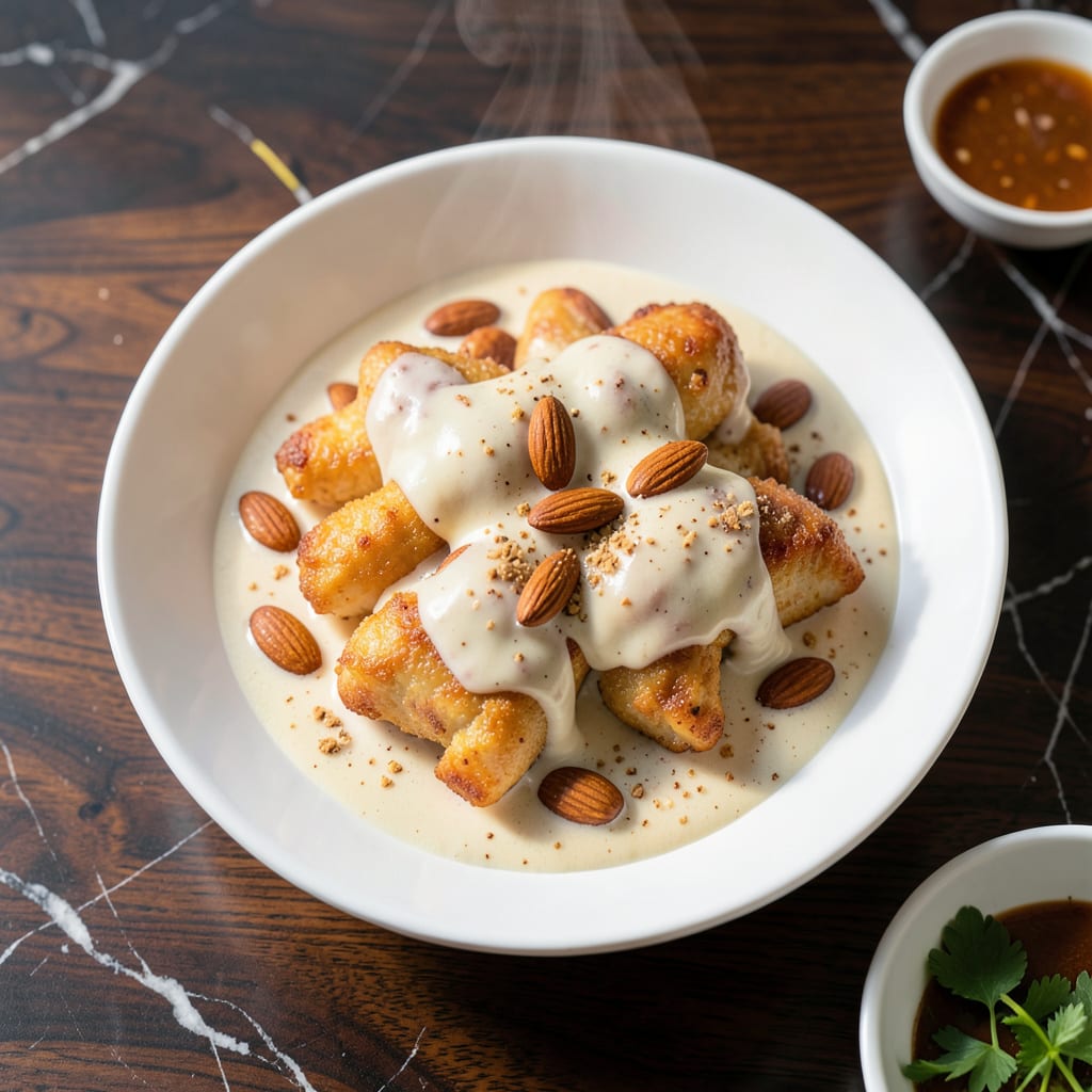 Comprehensive Chinese Almond Chicken White Sauce Recipe: Velvety Nut Infused Comfort visual reference