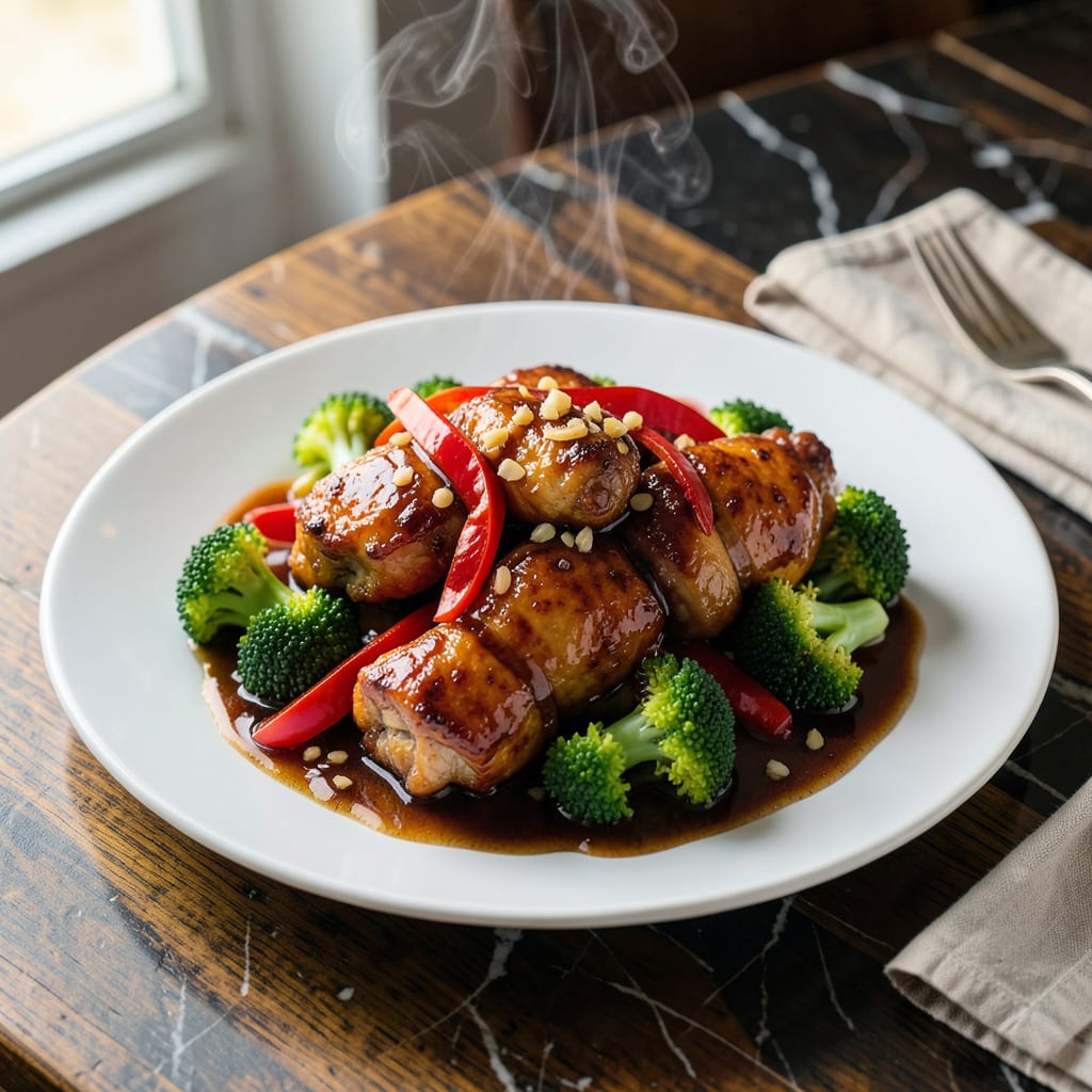 Visual representation of Chinese Bourbon Chicken Sauce Recipe: Sweet and Smoky Asian Fusion