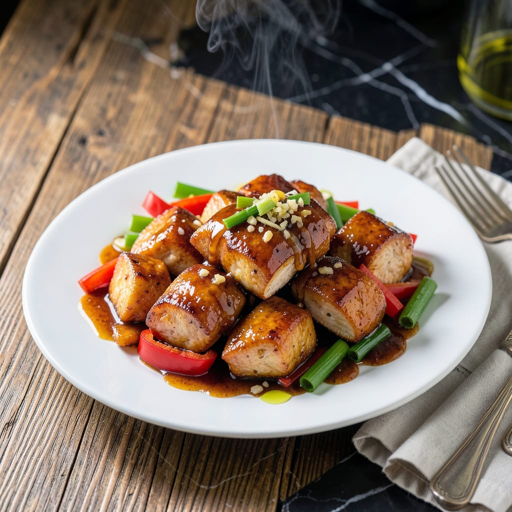 Chinese Chicken Hoisin Sauce Recipe: Sweet and Savory Stir Fry Delight illustration with key details