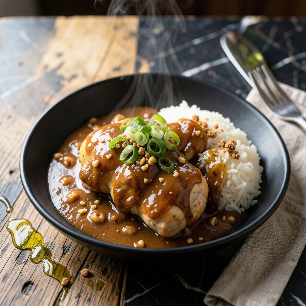 Visual representation of Chinese Peanut Butter Chicken Sauce Recipe: Rich Umami Drizzle for Stir Fries