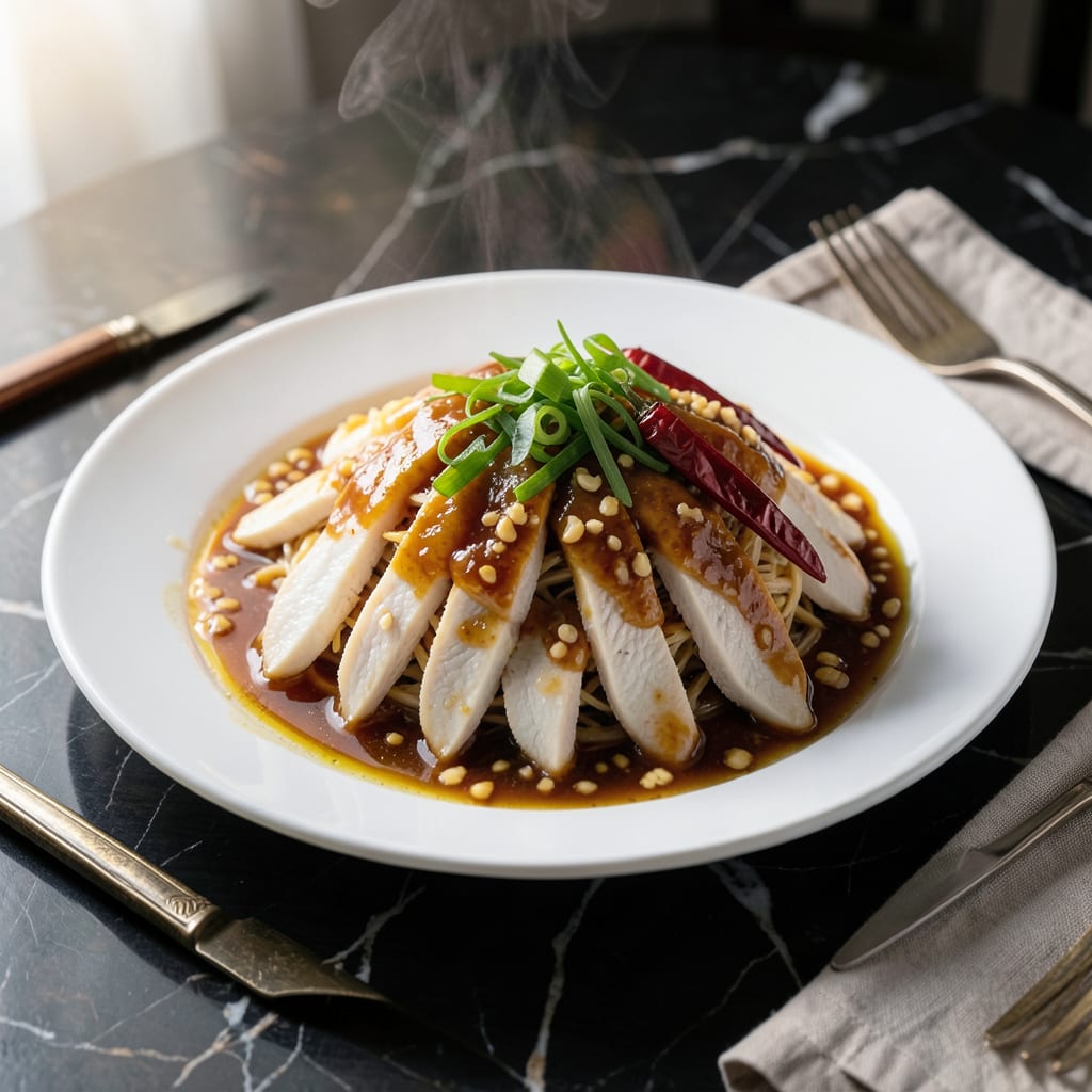 Comprehensive Chinese Shredded Chicken With Garlic Sauce Recipe: Authentic Sichuan Street Food Flavor visual reference
