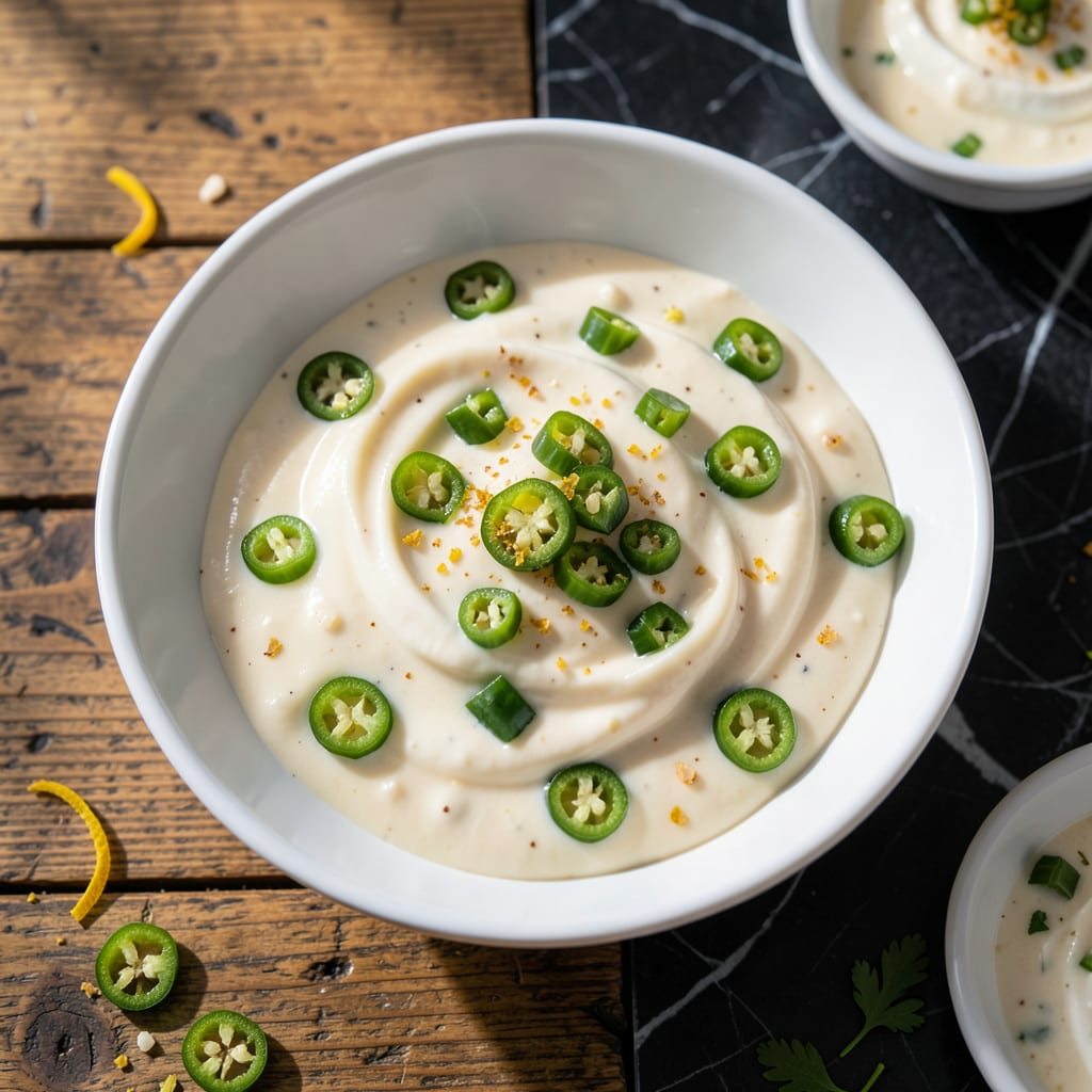 Church's Chicken Creamy Jalapeño Sauce Recipe: Spicy Creamy Dip for Fried Chicken example with annotations