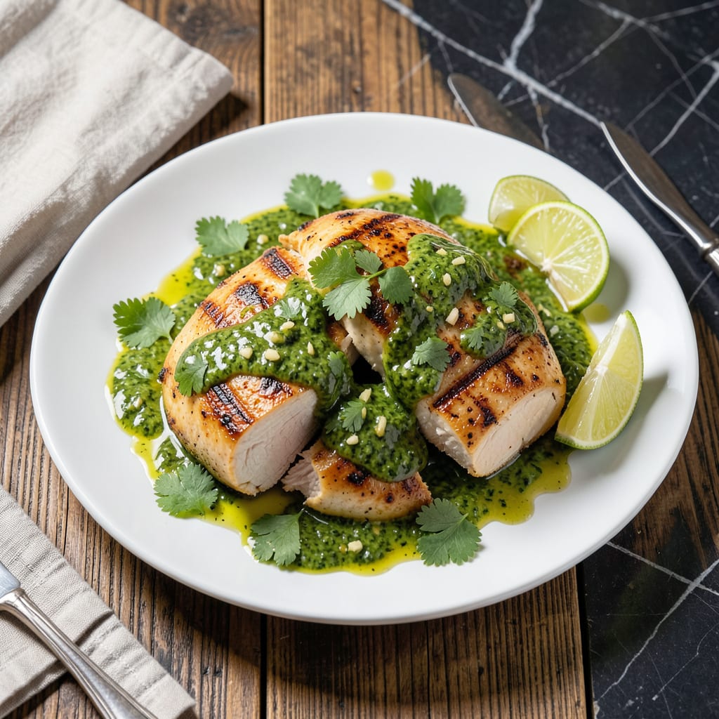 Cilantro Lime Sauce Recipe for Chicken: Zesty Herb Blend for Grilled Perfection illustration with key details