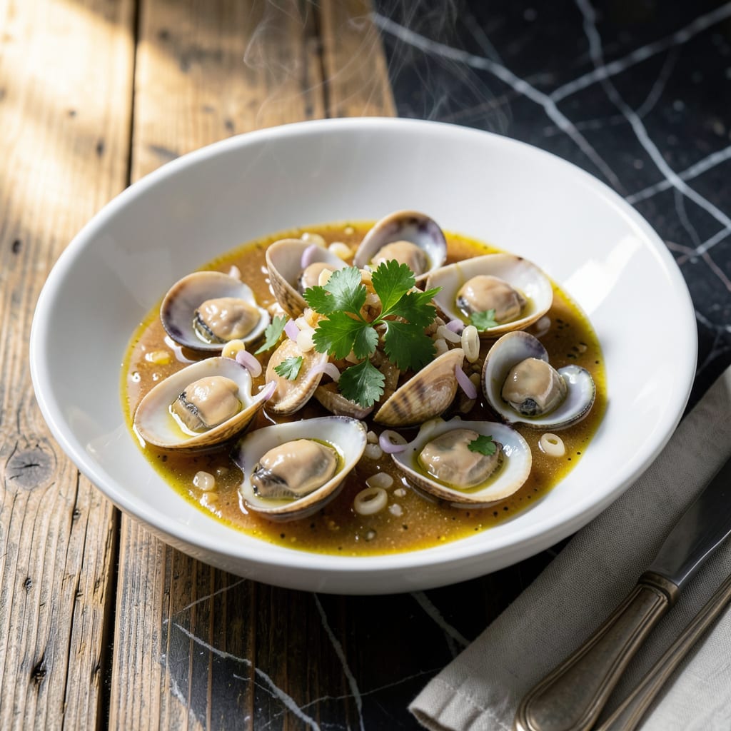 Clam Sauce Recipe Fresh Clams: White Wine and Parsley Brightness example with annotations